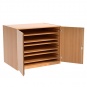 Papierschrank,  90 cm hoch, 111x81 cm (B/T), 6 Böden, 2 Türen, 